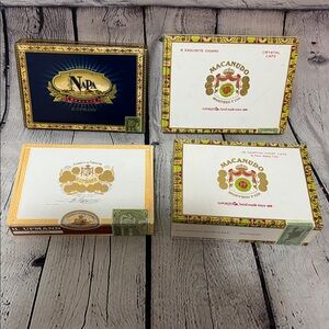 Bundle of 4 Cogar boxes for storage or repurposed projects